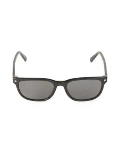 Shop Ermenegildo Zegna 56mm Polarized Rectangular Sunglasses In Black