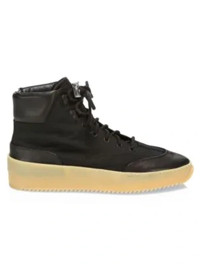 Shop Fear Of God Sixth Collection Leather High-top Sneakers In Black