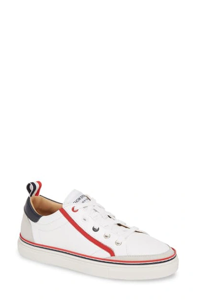 Shop Thom Browne Low Top Court Sneaker In White
