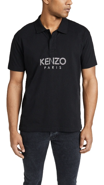 Shop Kenzo Sport Polo Shirt In Black