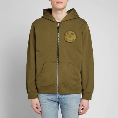 Shop Coach Yeti Out Embroidered Zip Hoody In Green