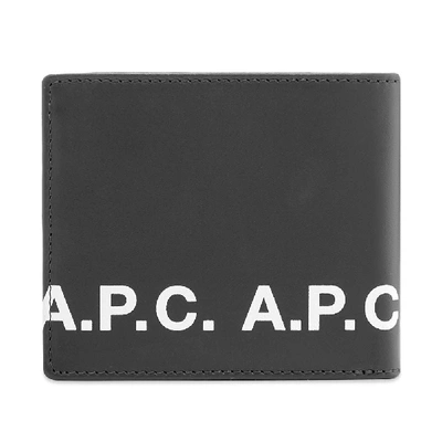 Shop A.p.c. Logo Billfold Wallet In Black