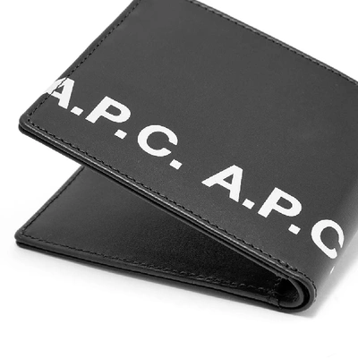 Shop A.p.c. Logo Billfold Wallet In Black