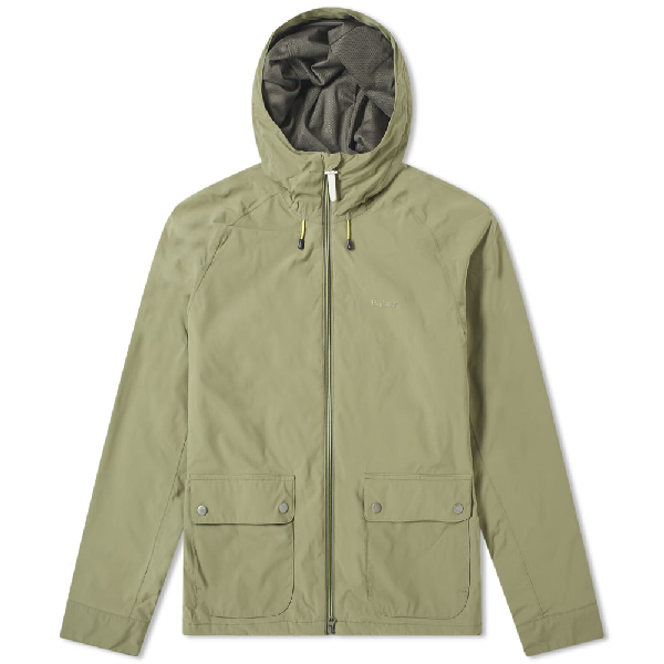 barbour green hooded jacket
