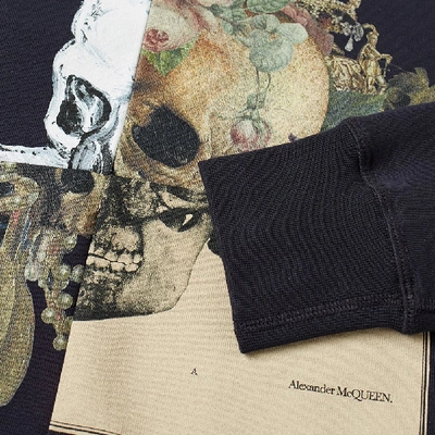 Shop Alexander Mcqueen Patchwork Skull Sweat In Black