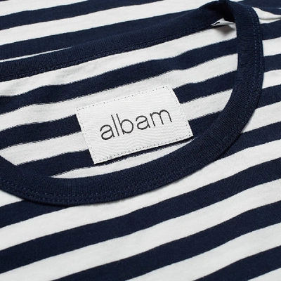 Shop Albam Simple Stripe Tee In Blue