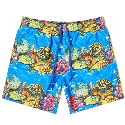 Shop Vilebrequin Moorea Artist Reef Turtle Print Swim Short In Multi
