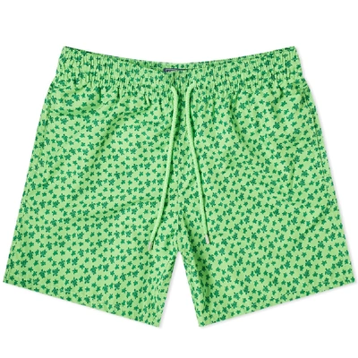 Shop Vilebrequin Mahina Repeat Print Turtle Swim Short In Green