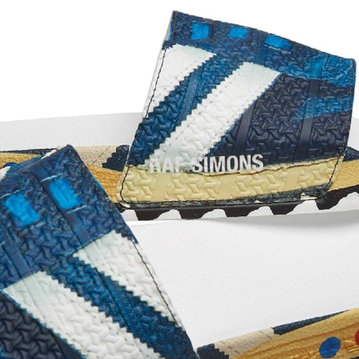 Shop Adidas Consortium Adidas X Raf Simons L.a. Adilette In Blue