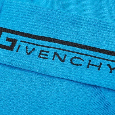 Shop Givenchy Logo Sport Sock In Blue