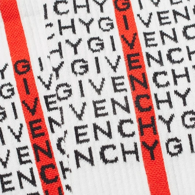Shop Givenchy Paris Sock In White