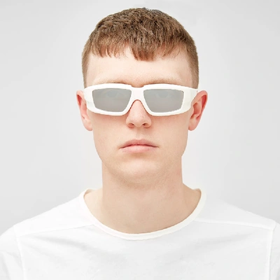 Shop Rick Owens Rick Sunglasses In White