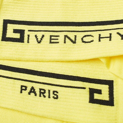 Shop Givenchy Logo Sport Sock In Yellow