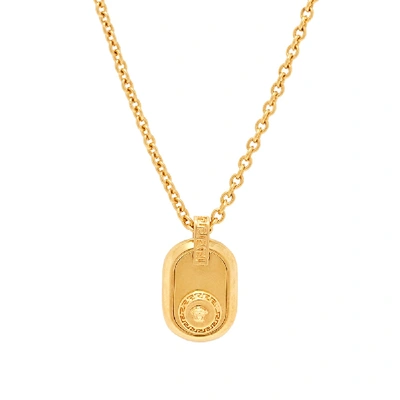 Shop Versace Pendant Necklace In Gold