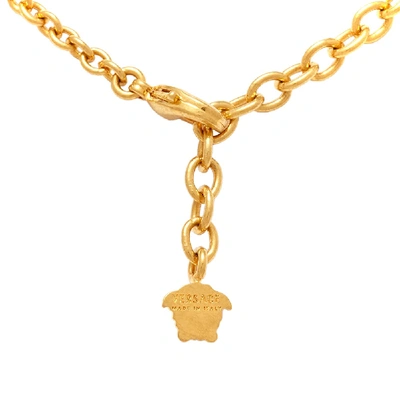Shop Versace Pendant Necklace In Gold