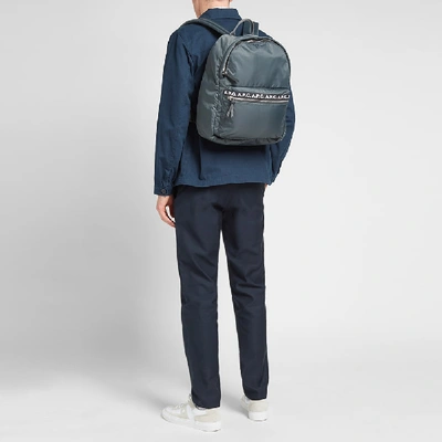 Shop Apc A.p.c. Marc Tape Logo Backpack In Grey