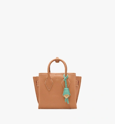 Shop Mcm Neo Milla Tote In Spanish Leather In Biscuit