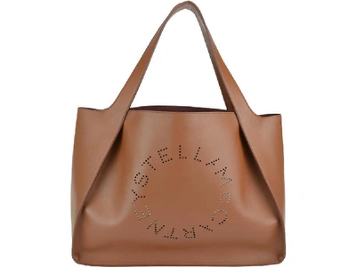 Shop Stella Mccartney Stella Logo Tote Bag In Brown