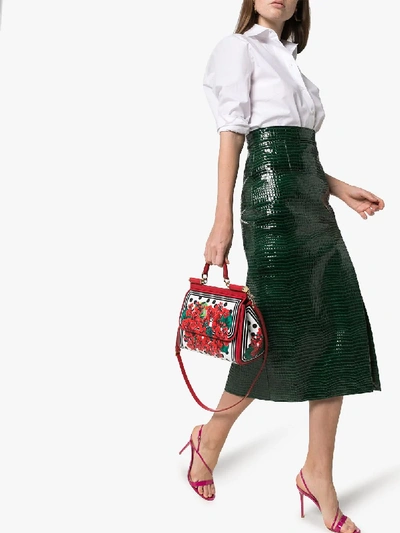 Shop Dolce & Gabbana Mittelgrosse 'sicily' Handtasche In Red