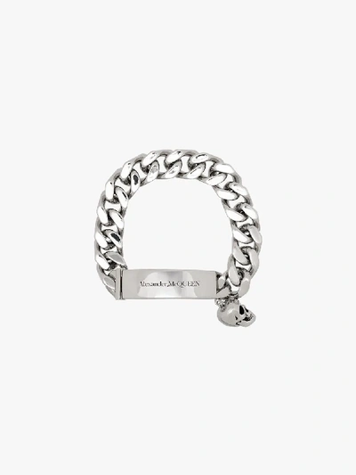 Shop Alexander Mcqueen Silver Tone Skull Chain Bracelet