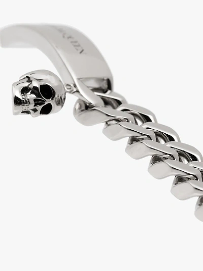 Shop Alexander Mcqueen Silver Tone Skull Chain Bracelet