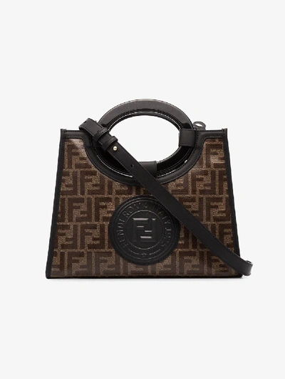 Shop Fendi Kleiner 'runaway' Shopper In Brown