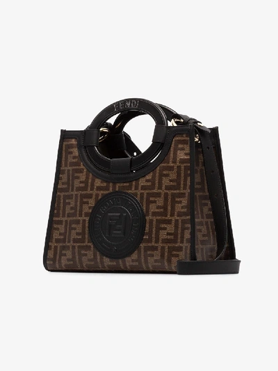 Shop Fendi Kleiner 'runaway' Shopper In Brown