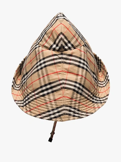 Shop Burberry Vintage Check Rain Hat In Neutrals