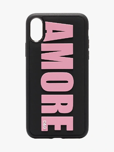 Shop Dolce & Gabbana 'amore' Iphone X-hülle In Black