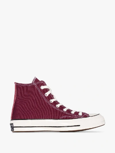 Shop Converse Burgundy Chuck Taylor 70 High Top Sneakers In Red