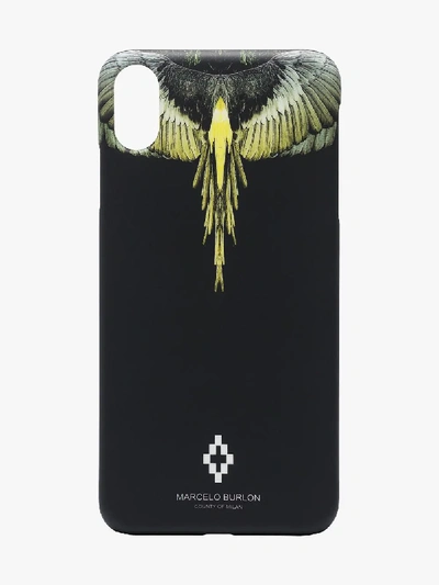 Shop Marcelo Burlon County Of Milan Iphone Xs-hülle Mit Flügeln In Black