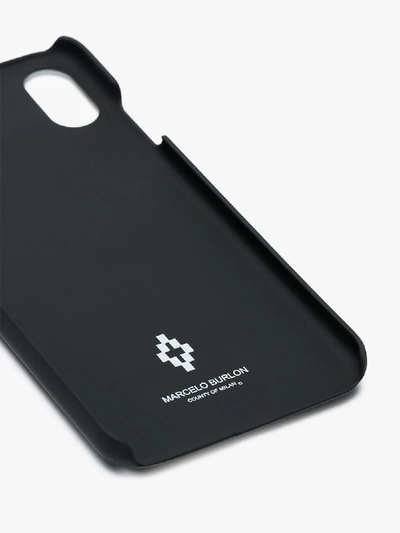 Shop Marcelo Burlon County Of Milan Iphone Xs-hülle Mit Flügeln In Black