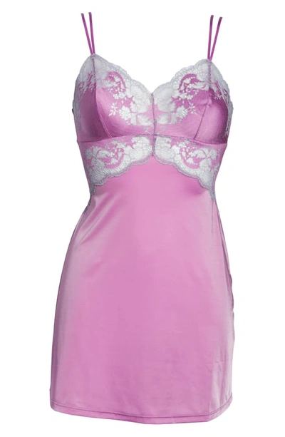 Shop Wacoal Lace Affair Chemise In Bodacious/ Lilac Gray