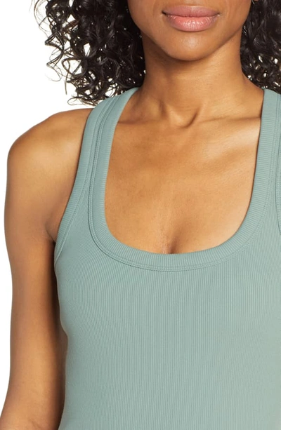 Shop Alo Yoga Rib Support Tank In Moss