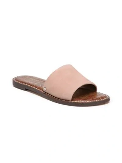 Shop Sam Edelman Gio Suede Flat Sandals In Blush