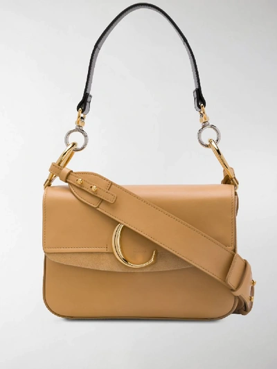 Shop Chloé C Shoulder Bag In Neutrals