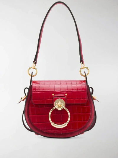 Shop Chloé Tess Crossbody Bag In Red