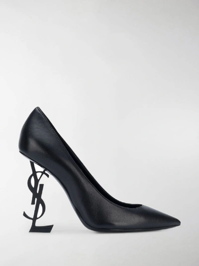 Shop Saint Laurent Opyum 110 Décolleté Pumps In Black