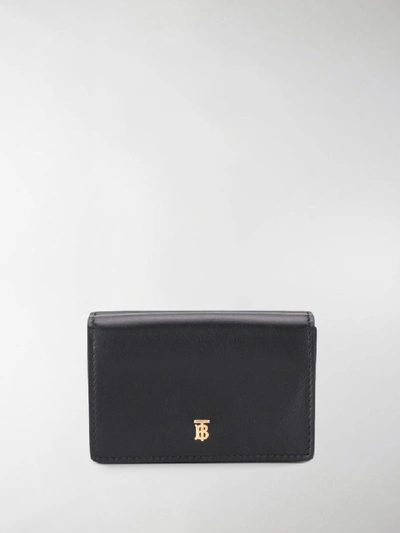 Shop Burberry Tb Monogram Wallet In Black