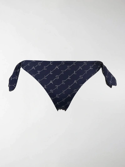 Shop Stella Mccartney Monogram Bikini Bottom In Blue