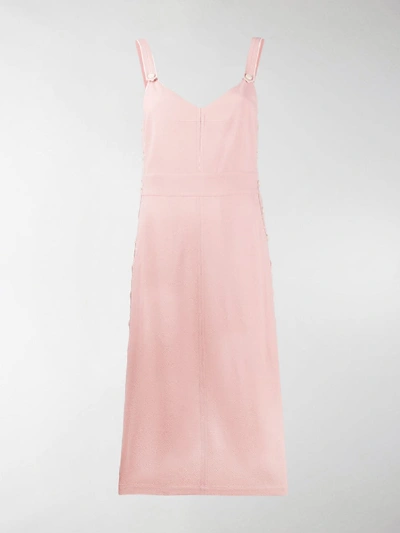 Shop Rag & Bone Contrast Trim Midi Dress In Pink