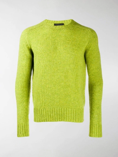 Shop Prada Shetland Sweater In Green