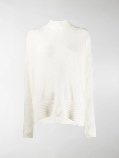 Shop Jil Sander High-neck Knitted Jumper In White