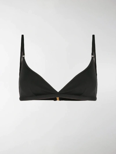 Shop Stella Mccartney Triangle Bikini Top In Black