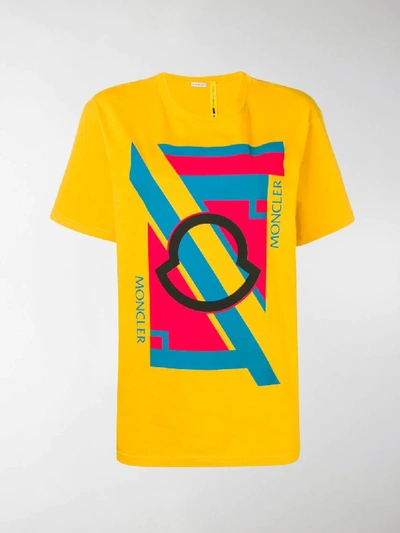 Shop Moncler X Craig Green Logo Cotton T-shirt In Yellow