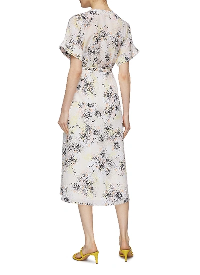 Shop Equipment 'tavine' Floral Print Silk Crepe Wrap Dress