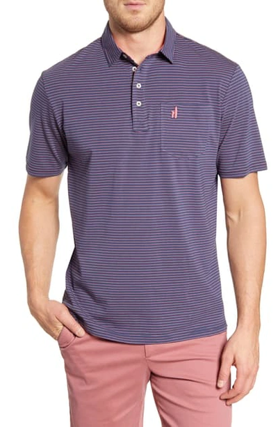 Shop Johnnie-o Cliffs Classic Fit Stripe Polo In Wake Coral Reefer