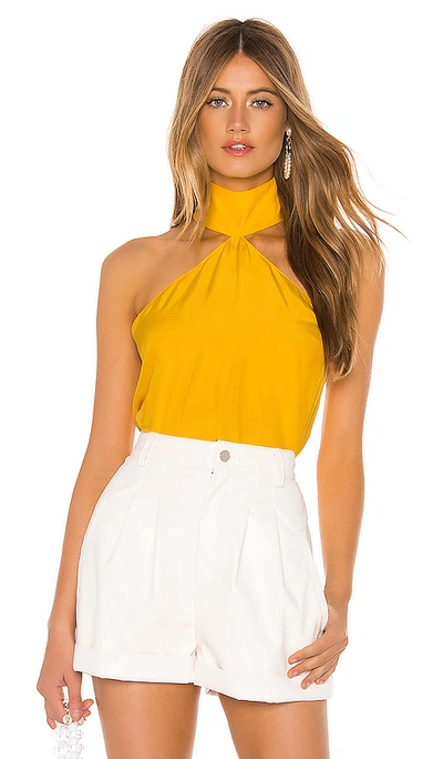 Shop Amanda Uprichard Queens Top In Marigold