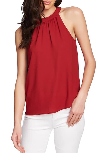 Shop 1.state High Neck Top In Mineral Red