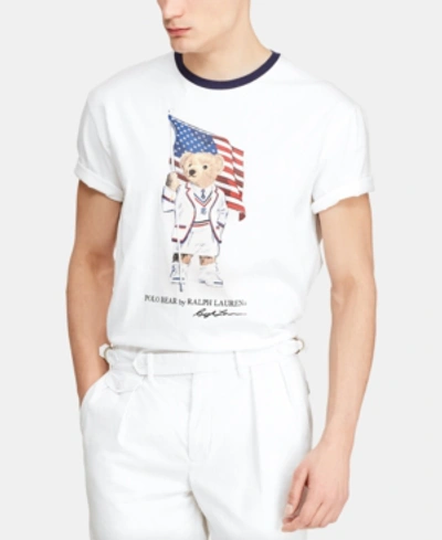 Shop Polo Ralph Lauren Men's Big & Tall Classic-fit Polo Bear T-shirt In White